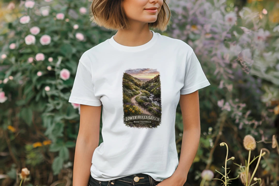 👉 Lower Hulls Gulch Trail Tee – Women’s Boise Foothills Shirt | Boise Foothills Co.