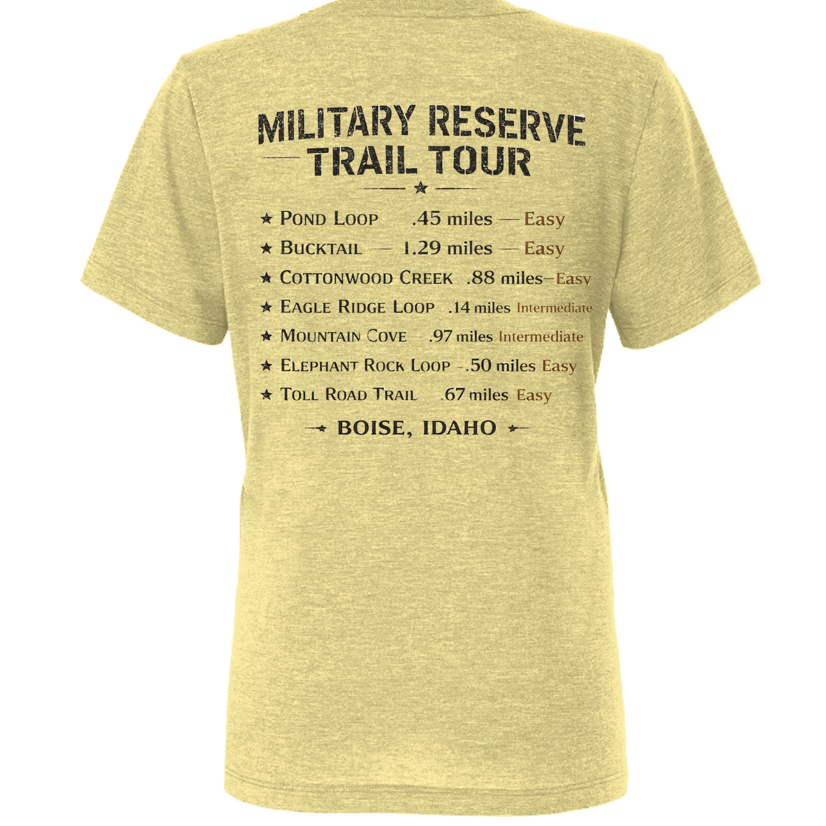 Pale Yellow Triblend - 6413 - BACK